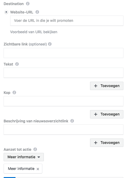 Facebook dynamisch advertentiemateriaal in Power editor